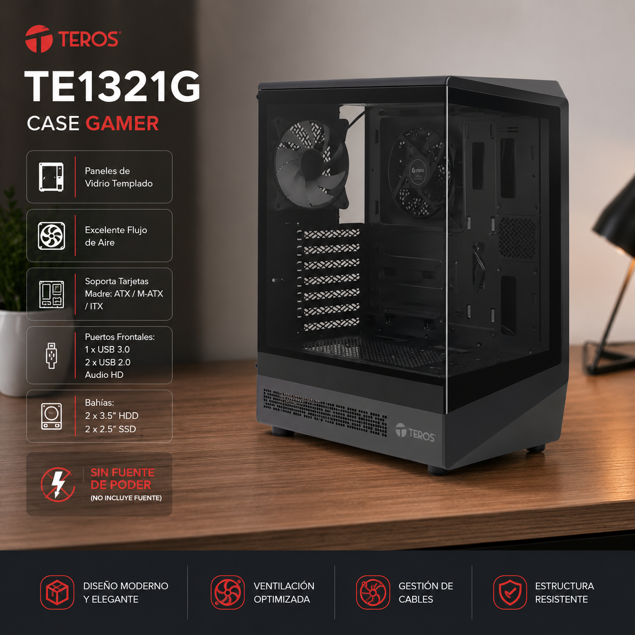 CASE CON VIDRIO TEMPLADO